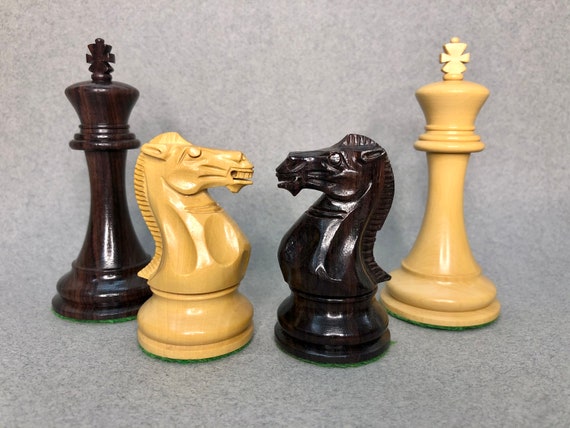 Buy Old Vintage English Staunton Series Chess Pieces in Dyed wood