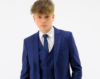 Boys Formal Parliament Blue Page Boy Wedding Prom Suit