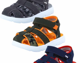 Baby Boys Casual Outdoor Summer Trekking Sandals in Navy Blue Green or Grey