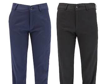 Boys Versatile Twill Trousers, Formal Regular Fit Pants for Every Occasion