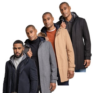 Men's top hooded overcoat