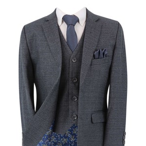 Charcoal tweed suit online