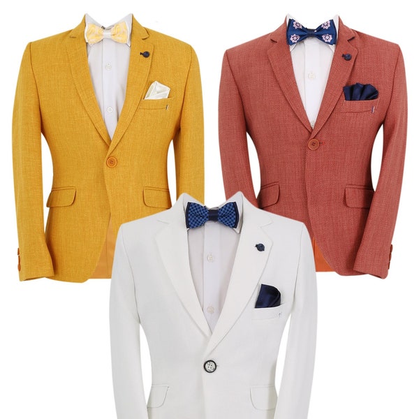 Boy’s Communion Single Breasted Slim Fit Formal Blazer Suit Smart Casual Formal Jacket Suit
