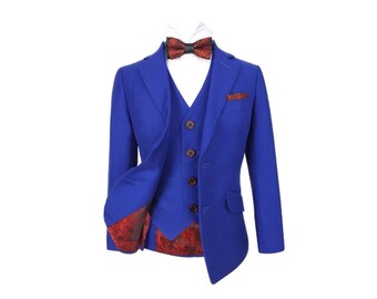 Romano French Royal Blue Slim Fit Suit