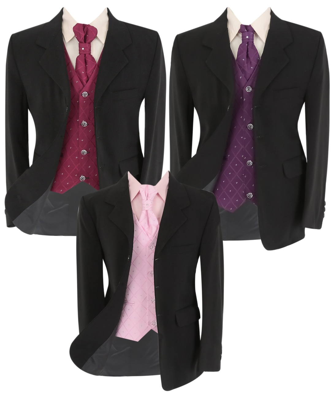 Black 5Piece Boy Suit with Flowery Design