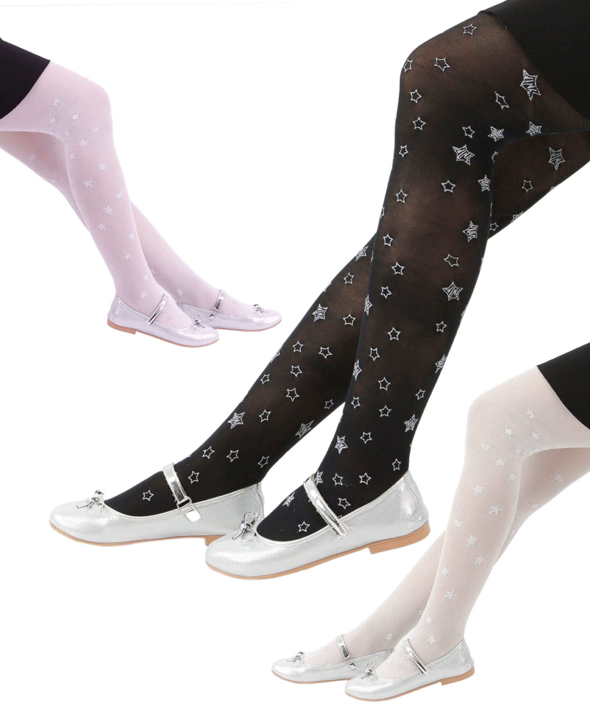 SISI Tights With Star Pattern Black, Thin Star Magic in Sizes S-L