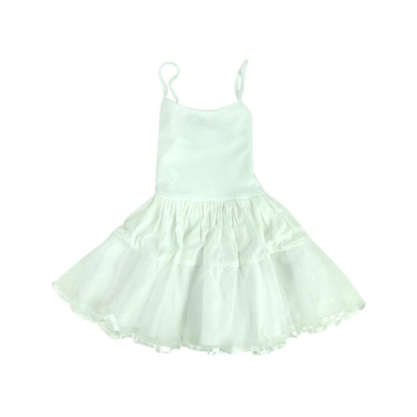 Robe en coton jupon ballerine blanche bébé fille