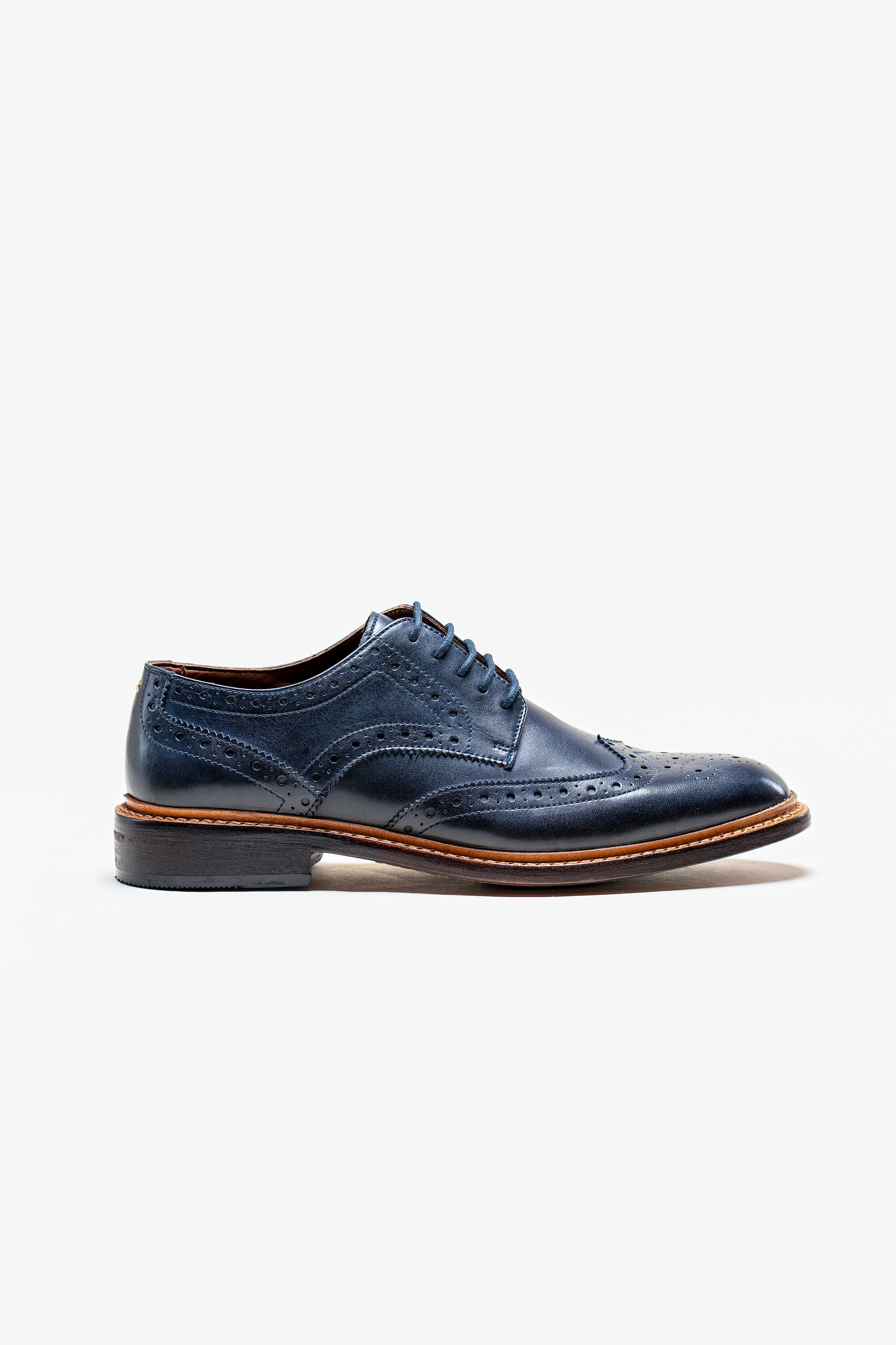 Navy blue shop brogues mens