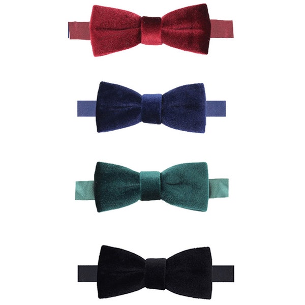 Ragazzi Velluto Dickie Bowtie Matrimonio formale Abito da ballo Abito Cravatte Accessorio di abbigliamento