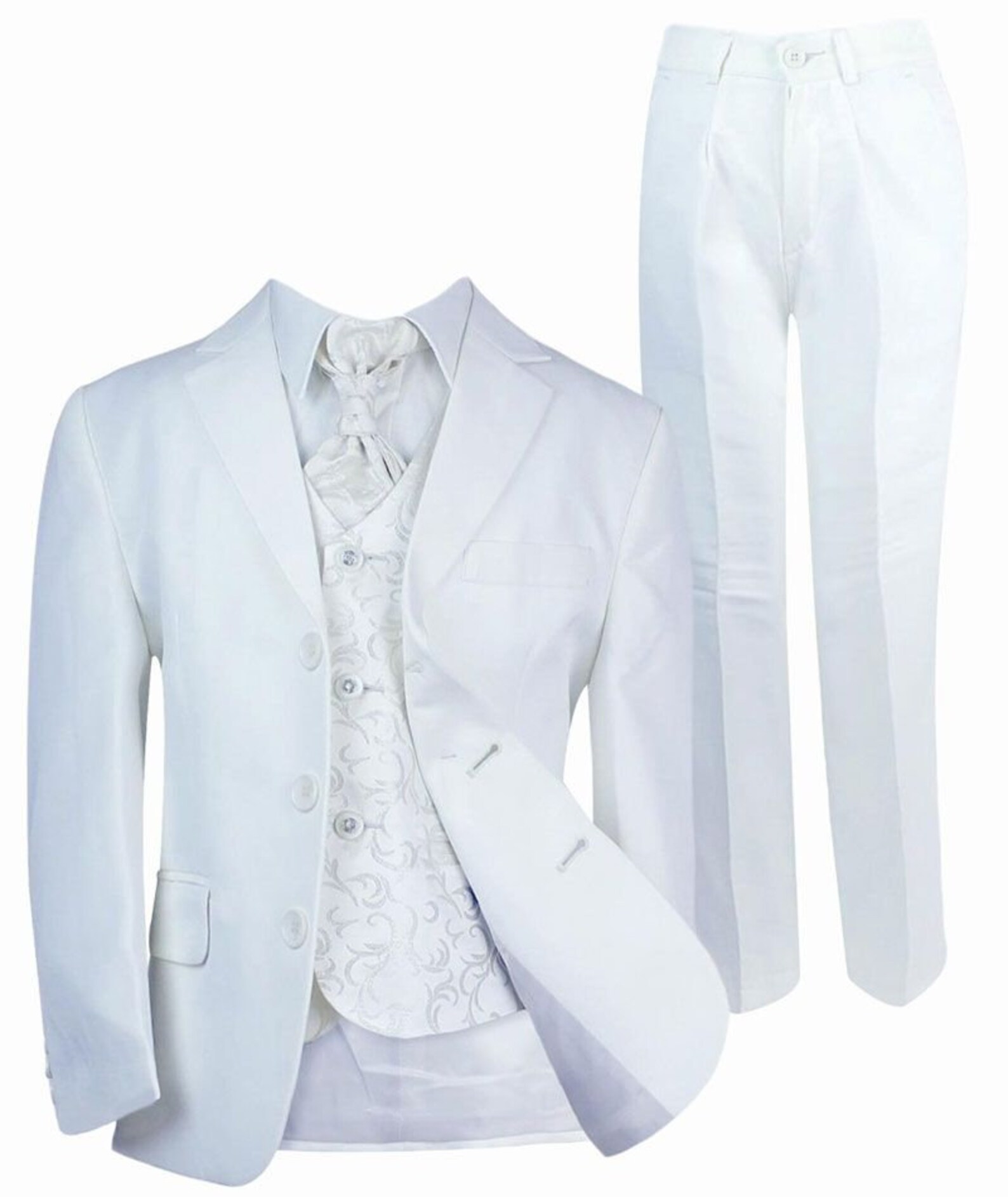 Boys All in One Communion Tailored Fit White Suit - Etsy UK