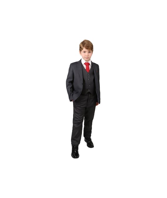 SIRRI Boys Italian Cut Navy Blue Suit Sets