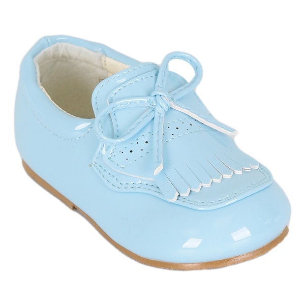 Baby boy First Steps Loafer Slip on New-born Crib shoes in Baby Blue