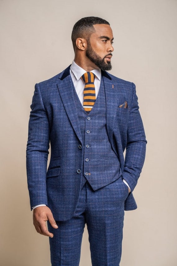 Mens tweed jacket deals and waistcoat set
