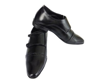 Boys Monk Style Black Formal Shoes