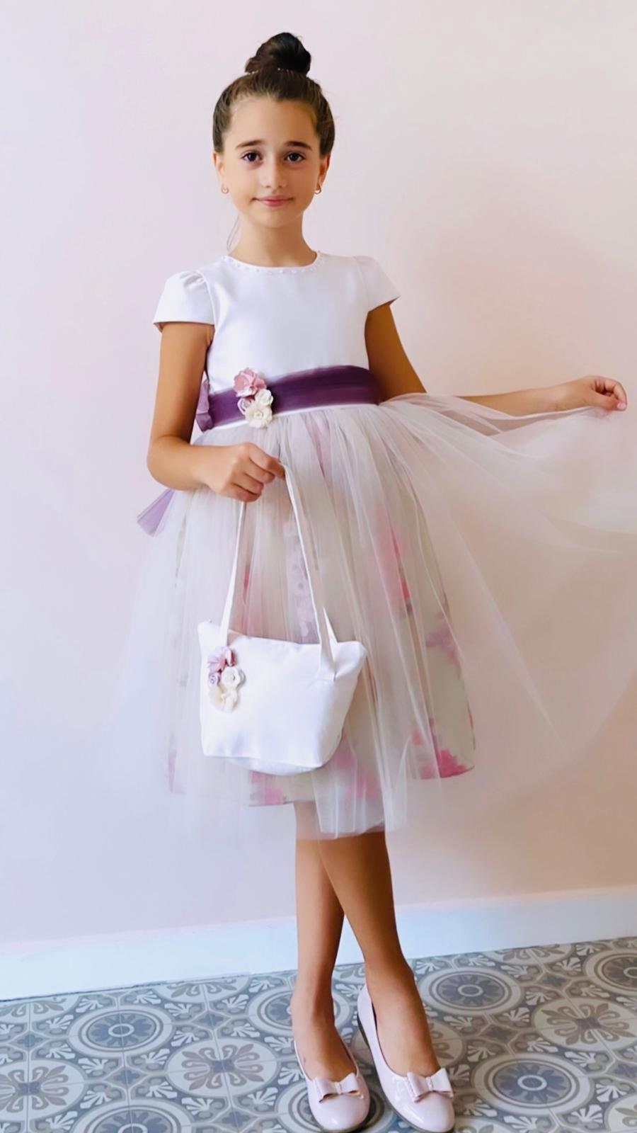 Flower Girls Short Sleeves Party Dress 