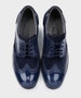 Boys Patent Suede Lace Up Brogue Dress Shoes in Navy Blue 