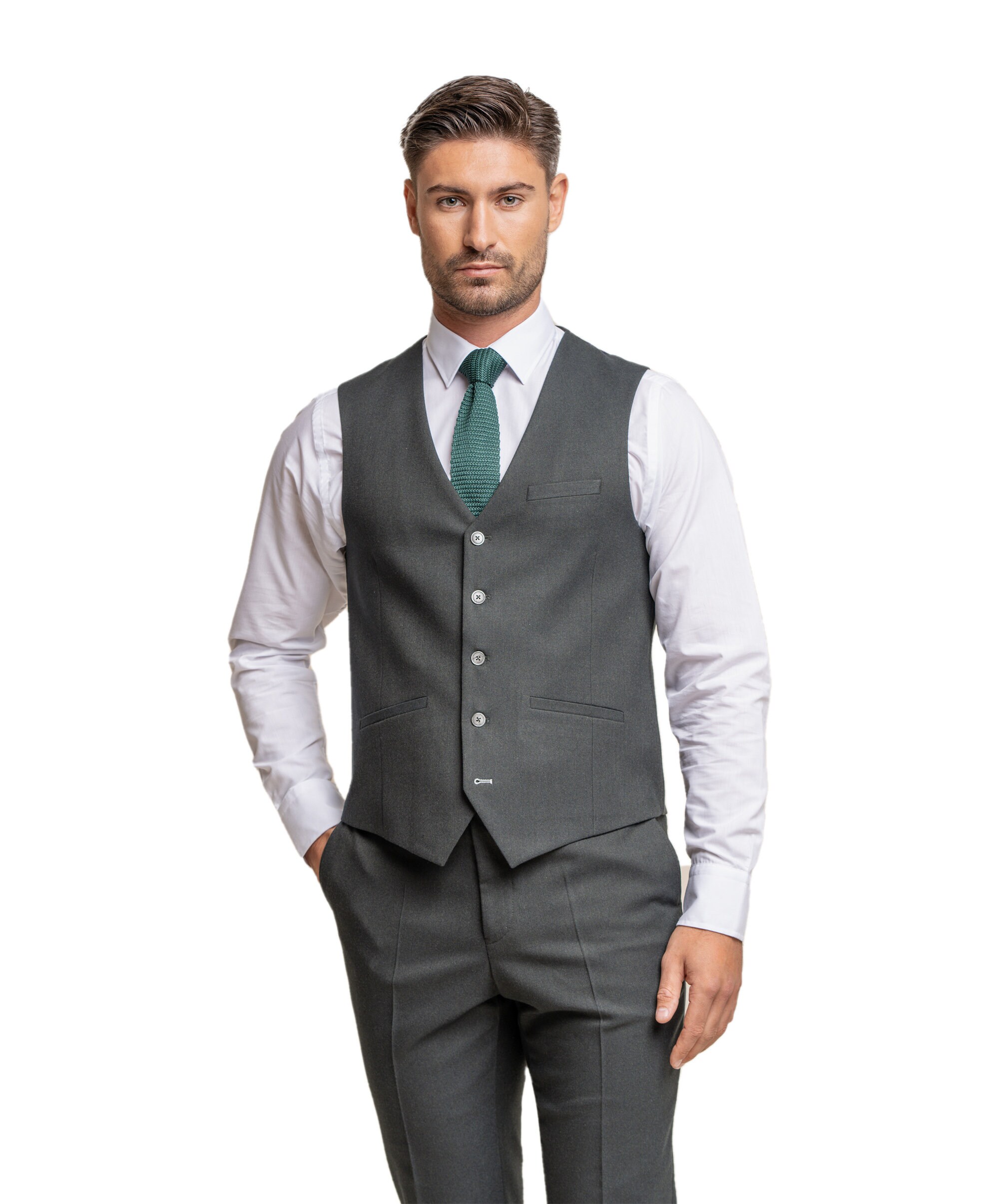 Mens Tweed Slim Fit Olive Green Suit Jacket Waistcoat Trousers Etsy