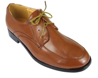 Designer Boys Brown Patent Lace up Shoes