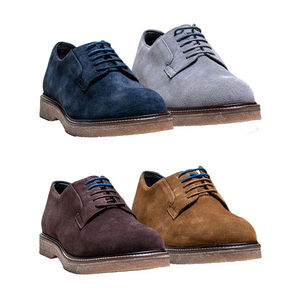 Men’s Suede Casual Lace Up Comfort Dress Shoes