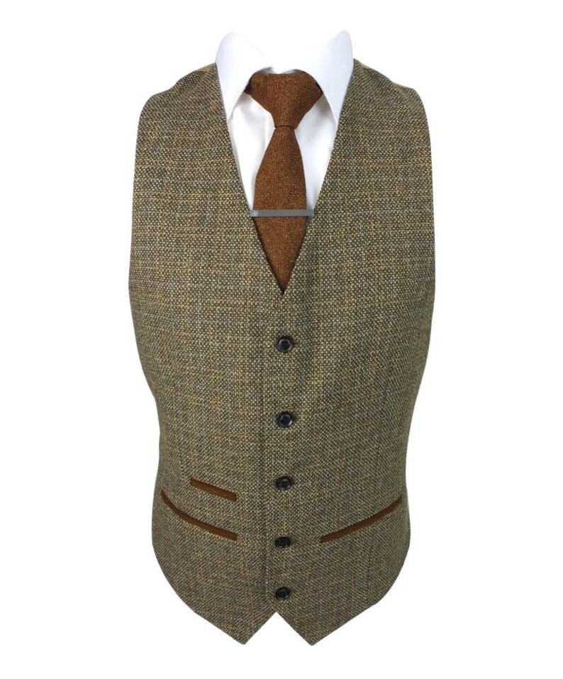 Mens Tweed Textured Check Tailored Fit 3 Piece Formal Wedding - Etsy