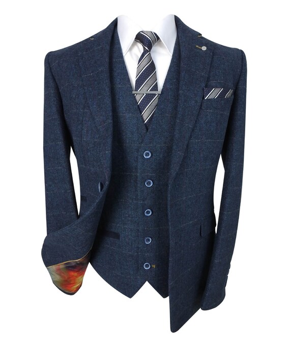 men's herringbone suit uk