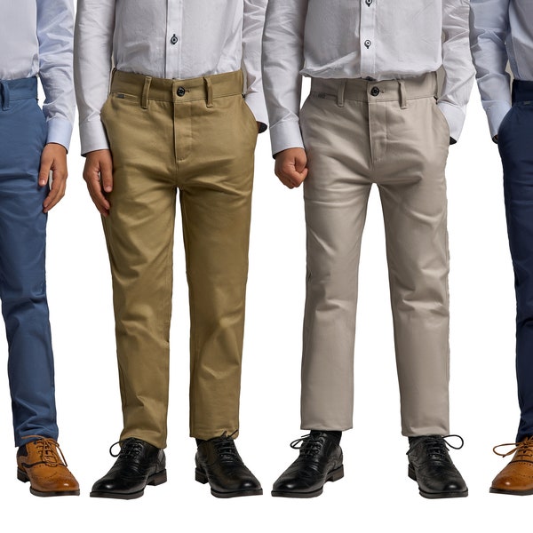 Pantalons Chino Slim en Coton Dakota pour Garçons - Pantalons Casual Semi-formels