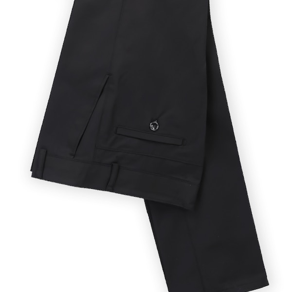 Pantalon habillé noir classique pour garçon – Design élégant à devant plat