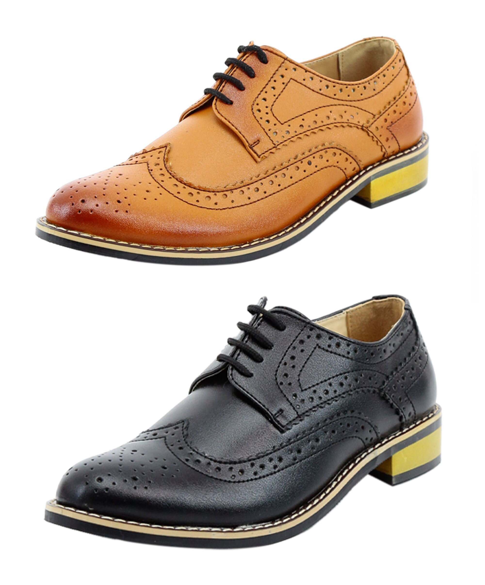Faux hotsell leather brogues
