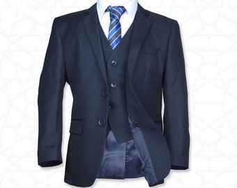 Boys Italian Cut Navy Blue Suit Sets