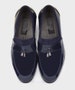 Flamingo Boys Patent & Suede Loafers in Navy Blue 