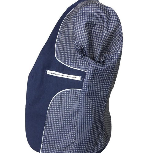 Boys Parliament Blue Suit & Grey Check Tweed hot Waistcoat Set