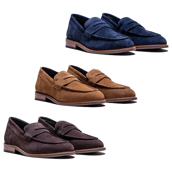 Men’s Suede Casual Slip-on Loafer Comfort Dress Shoes