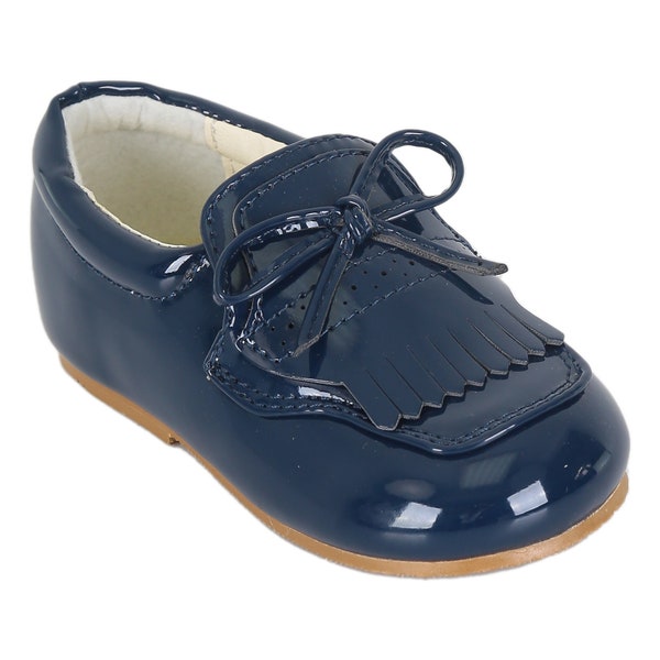 Baby boy First Steps Loafer Slip on New-born Crib shoes in Navy