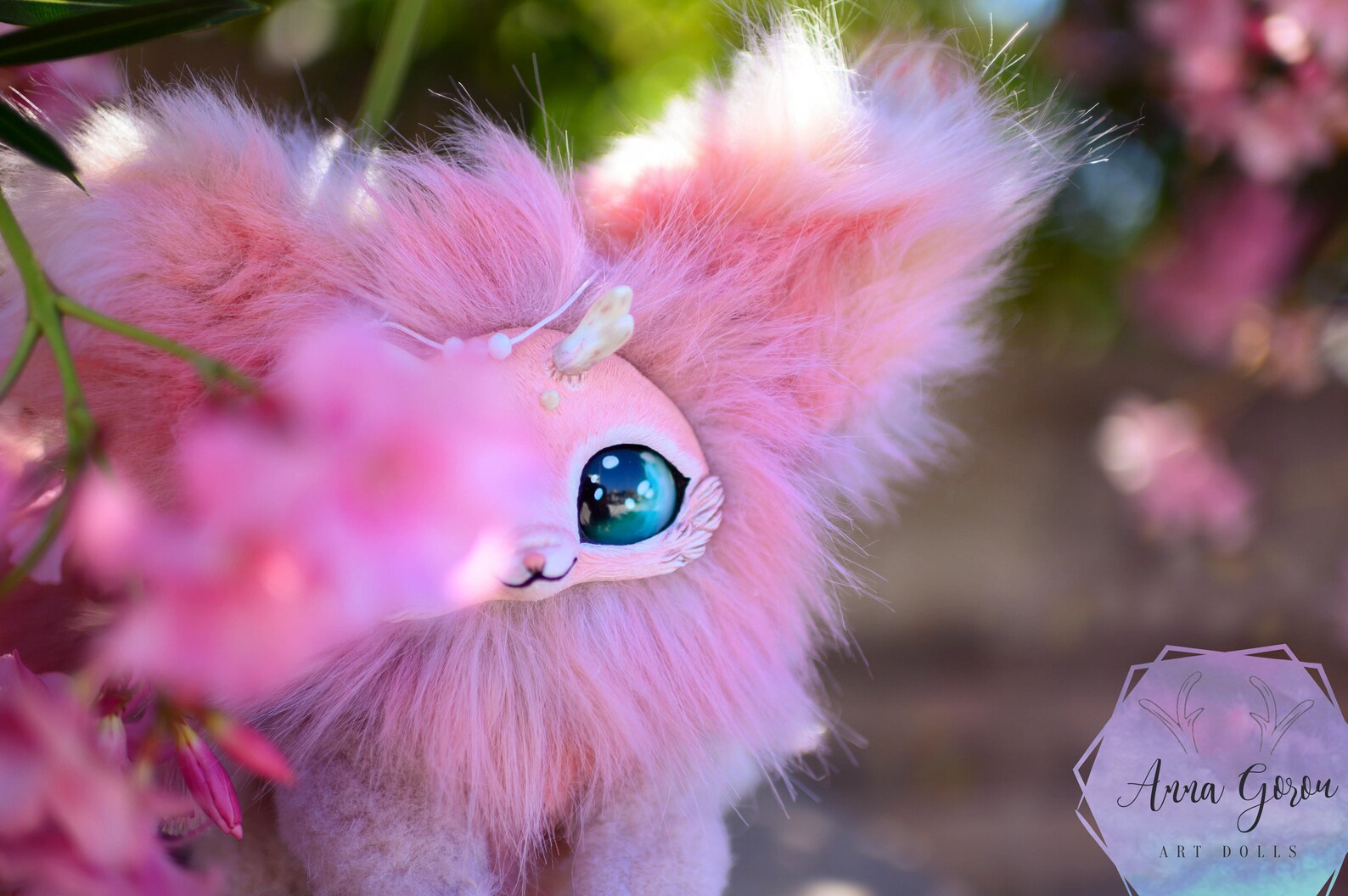 Pink Cat Art Doll Pink Kitten Art Doll Handmade Doll Handmade Etsy