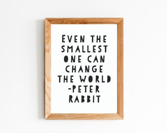 Peter Rabbit Quote muur kunst kinderkamer slaapkamer decor