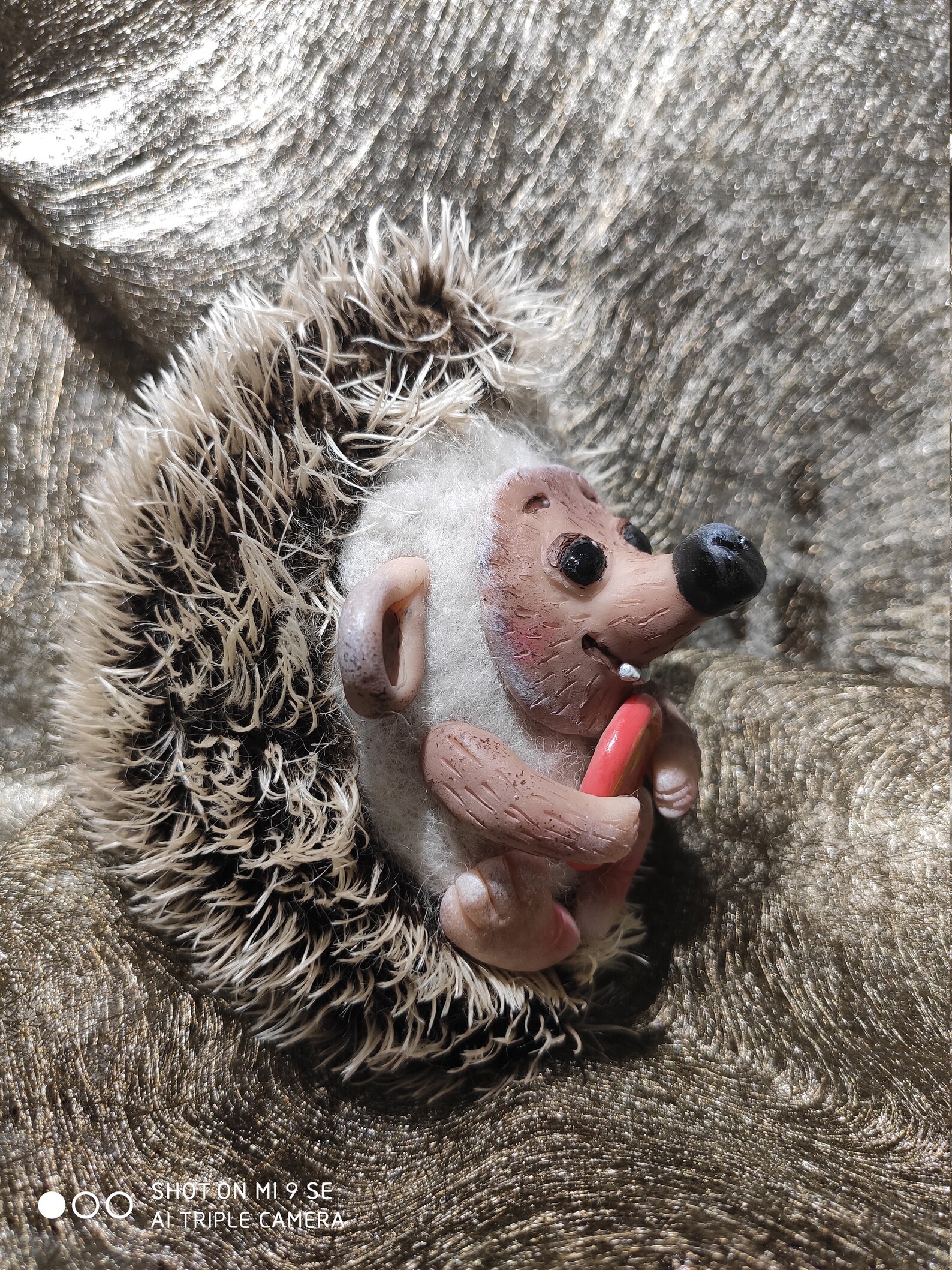 Needle felted hedgehog with a candy Etsy