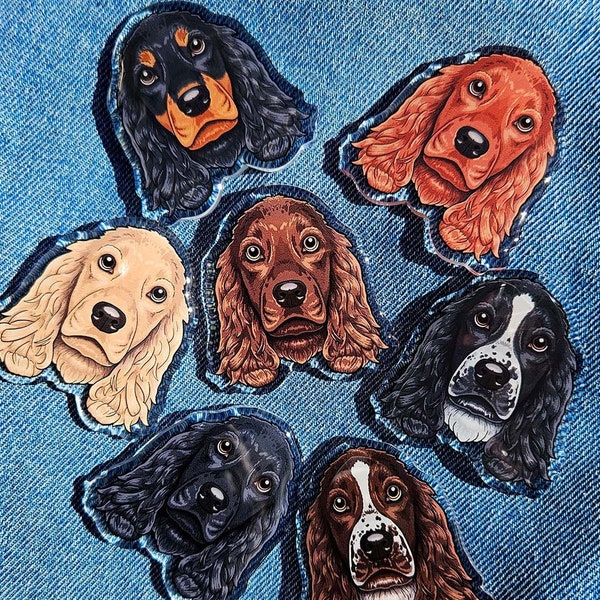Christmas Cocker Spaniel Dog Pin Badge By Sweet William Designs