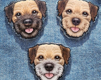 Border Terrier pins - Pet Dog Acrylic Pin Badges & Gift ideas for dog mums