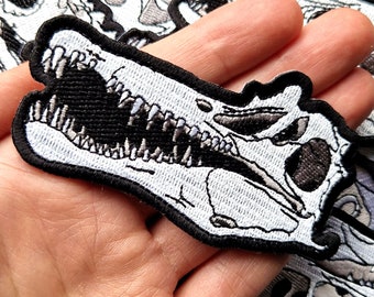 Spinosaurus embroidery patch dinosaur skull patches iron on embroidered
