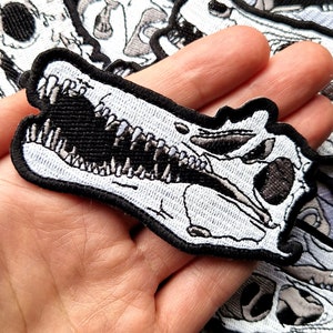 Spinosaurus embroidery patch dinosaur skull patches iron on embroidered