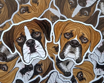 Boxer stickers Mastiff bulldogs fawn brindle decal vinyls