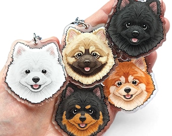 Pomeranian Keyring Pomeranian Keychain Pomeranian Dog Dog Keyring Pomeranian Fan Dog Keychain Pomeranian Gift Dog Lover Gift White Etsy UK