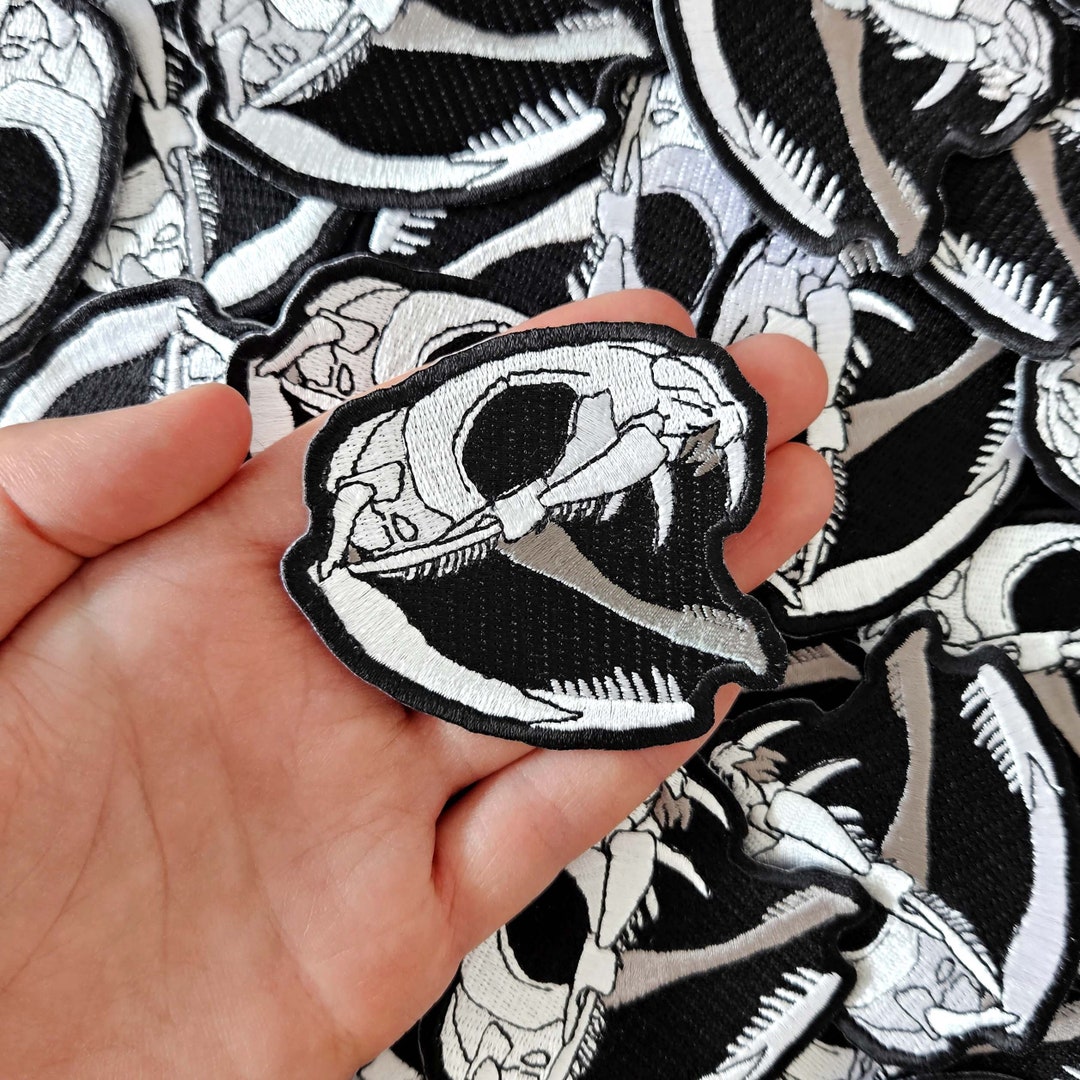 Snake Skull Patch Embroidery Snakes Patches Iron on Cobra - Etsy