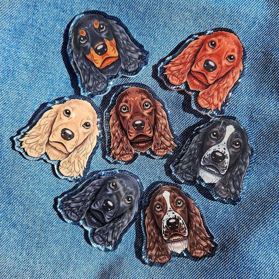 Cocker Spaniel acrylic pins Springer Spaniels pin badge