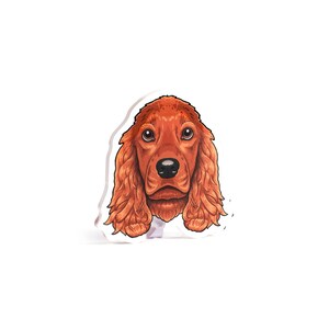 red spaniel acrylic pin dog breed