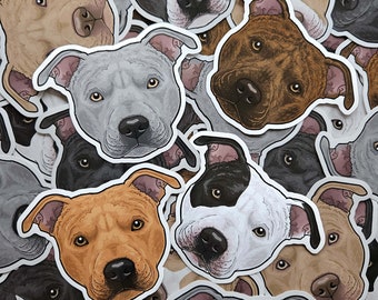 Staffordshire Bull Terrier stickers Staffy Pit Bull decal vinyls