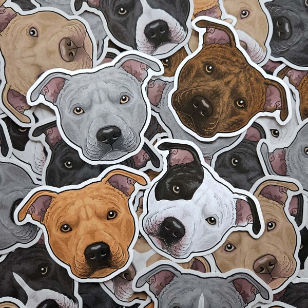 Staffordshire Bull Terrier stickers Staffy Pit Bull decal vinyls