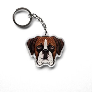 Boxer dog acrylic keyrings & collar charms double sided Bulldogs English Mastiffs image 3