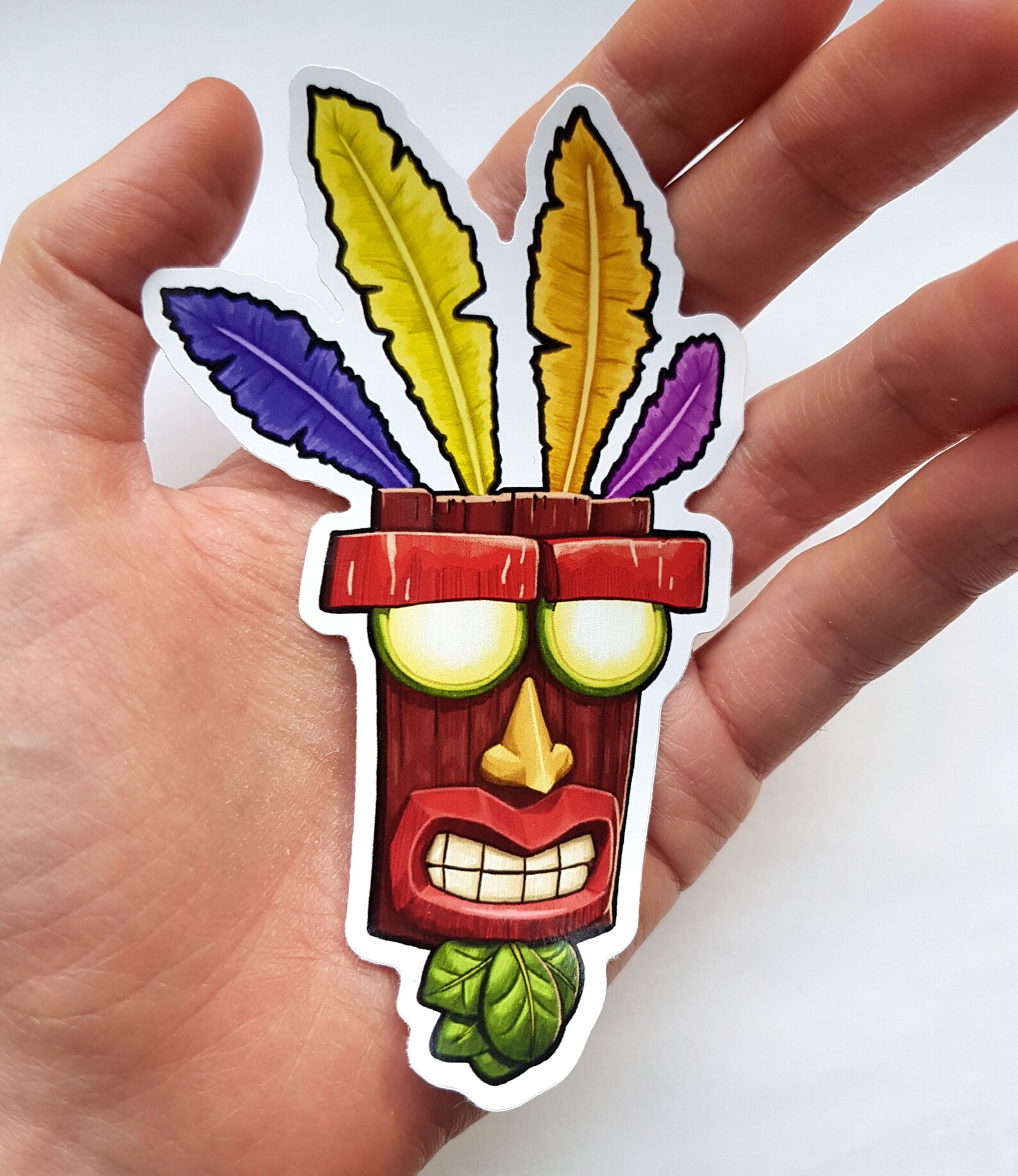 Crash & Aku Inspired Stickers Video Game Art Etsy