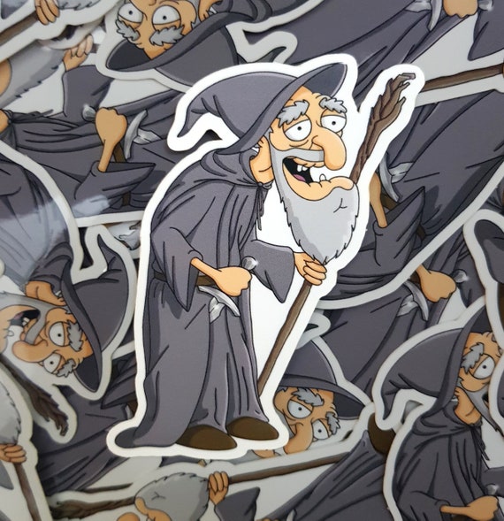 Herbert The Pervert Gandalf Sticker Family Guy Stickers The Etsy